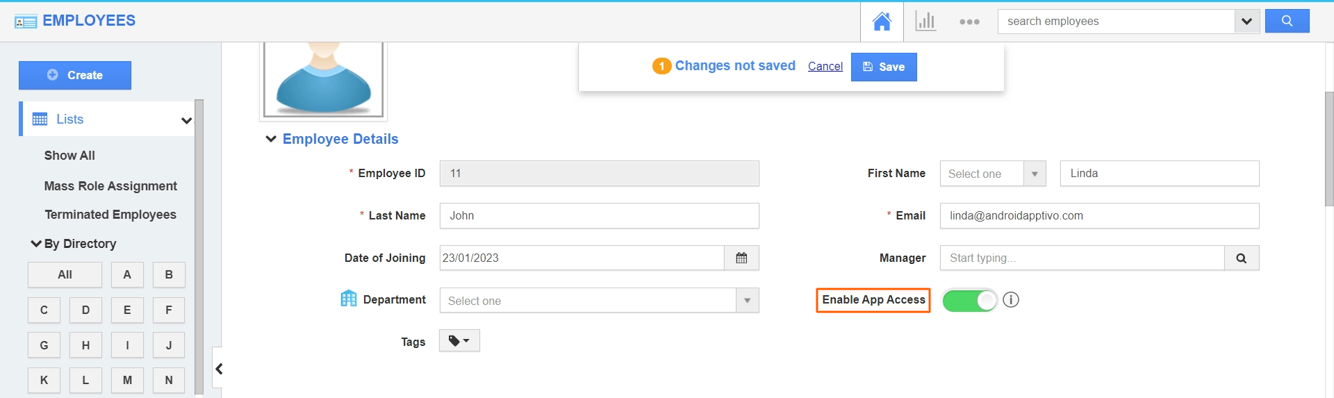 Employee - App Access Toggle.png Employee - Enable App Access